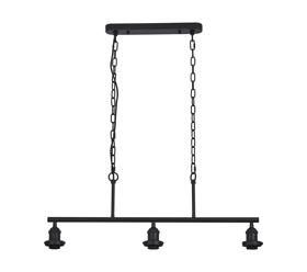 D1024BL  Dreifa Curved Linear Pendant (FRAME ONLY), 3 x E27, Satin Black